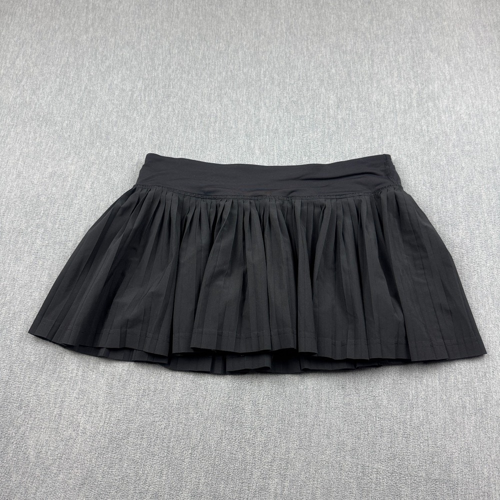 Lululemon Skirt Skort Womens  8 Black  Pleat To Street II Tennis Golf Pickleball